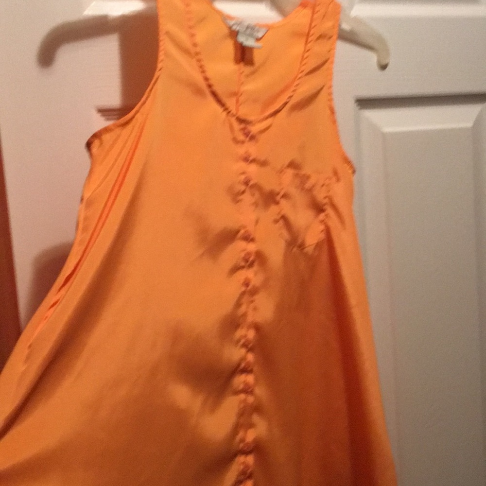 Fun & flirt button down sherbet orange